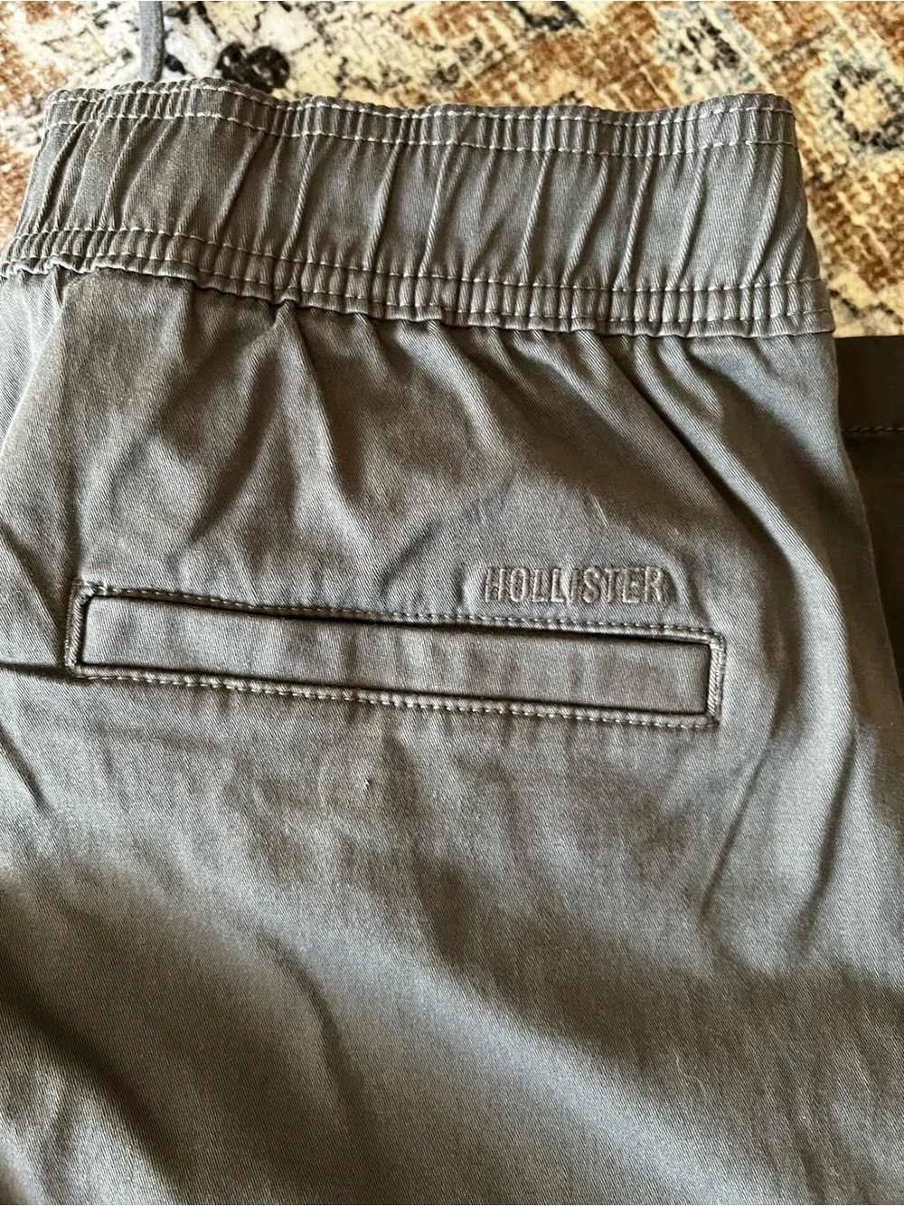 Hollister Charcoal Drawstring Chinos